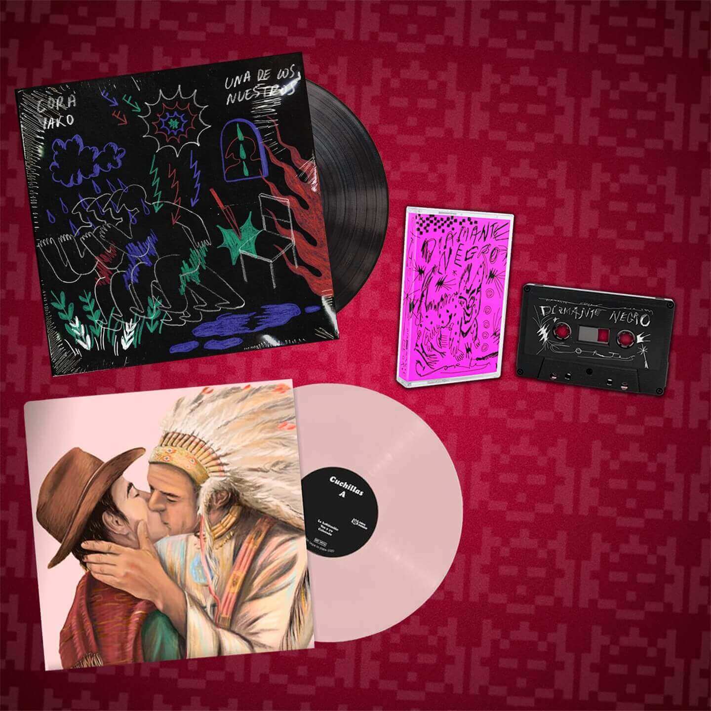 PACK - Cuchillas, Cora Yako y Diamante Negro: 2 vinilos 12" + cassette